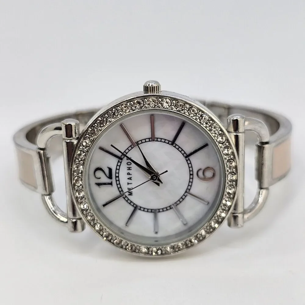 Metaphor Women's Watch 34MM White Dial Cream Bracelet Band‎ 6.5
